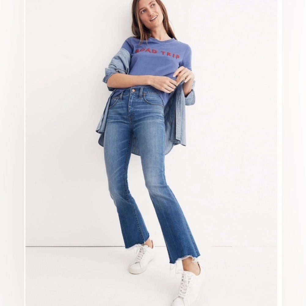Madewell Cali Demi-Boot Raw Hem Jeans sz 24
